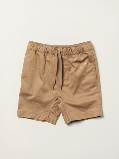 Burberry Babies' Cotton Horseferry Shorts In Beige