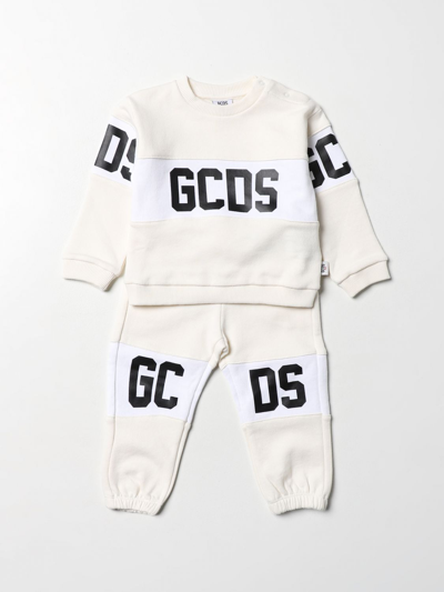 Gcds Babies' Logo-print Tracksuit Set In Yellow Cream