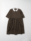 Fendi Ff Cotton-blend Dress In Hazel