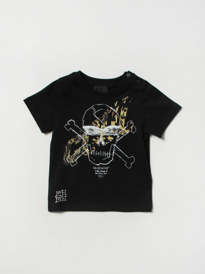 Givenchy Babies' Cotton T-shirt With Skull Print In Black