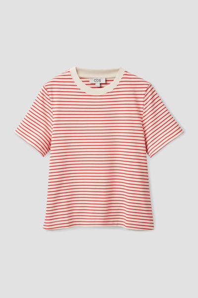 Cos Regular-fit Heavyweight T-shirt In Red