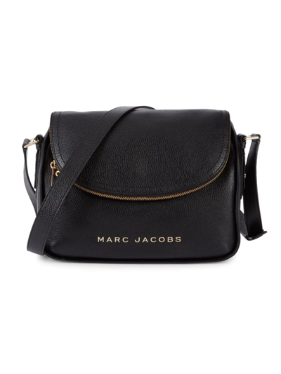Marc Jacobs Women's Flap Leather Messenger Bag In Black