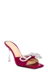Mach&mach Double Bow Slide Sandal In Fuchsia
