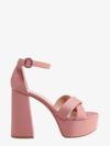 Gianvito Rossi Pink Sheridan 70 Satin Platform Sandals In Pink