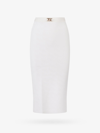 Fendi Viscose Skirt With Belt At Waist - Atterley In White