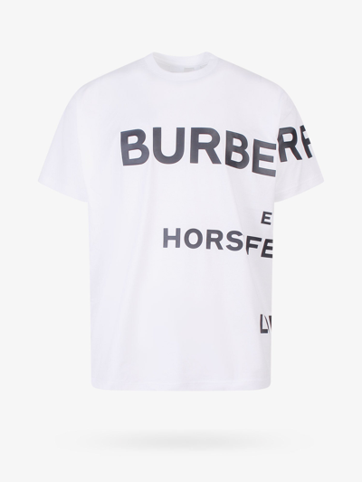 Burberry Logo Print Cotton Jersey T-shirt In White