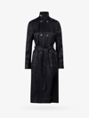 Sapio Long Double-breasted Coat In Black