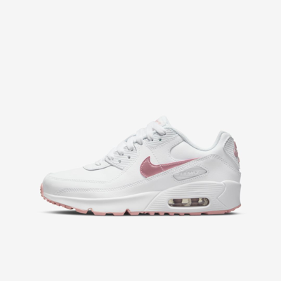 Nike Air Max 90 Ltr Big Kids' Shoes In White,pink Glaze