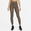 Nike Women's One High-waisted Printed Leggings In Brown