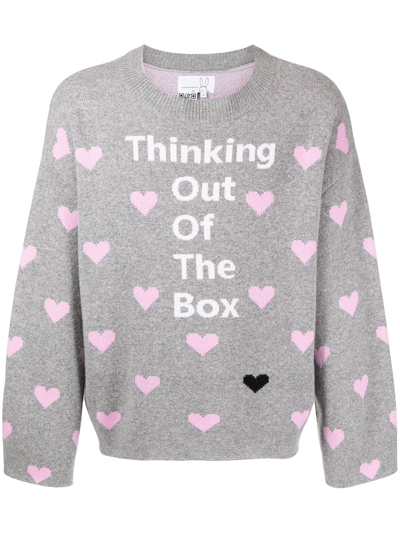 Natasha Zinko Thinking Out Of The Box Knitted Jumper In Grey