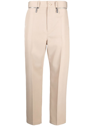 Opening Ceremony Twill Zip-waisted Trousers In Neutrals