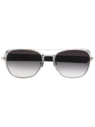 Matsuda Raised-bridge Detail Sunglasses In Silber