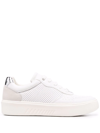 Geox Nhenbus Leather Trainers In White