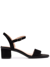 Geox Aurely 50 Suede Sandals In Schwarz