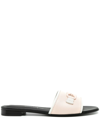 Ferragamo Rhodes Multicoloured Leather Mules In Schwarz