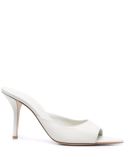 Gia Borghini Giaborghini Perni 04 Pointy Open Toe Mule In White