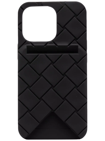 Bottega Veneta Embossed Iphone 13 Pro Case In Schwarz