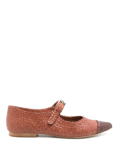 Sarah Chofakian Elizabeth Ballerina Shoes In Brown