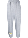Natasha Zinko Happy Tuesday Distressed Cotton-blend Sweatpants In Grey