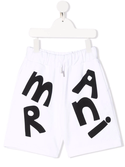 Marni Teen Logo-print Bermuda Shorts In White