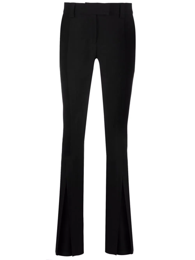 Alessandro Vigilante Front-split Jersey Trousers In Black