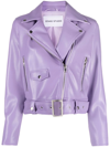 Stand Studio Purple Faux Leather Esmeralda Jacket In Violet