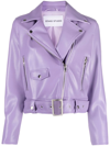 Stand Studio Purple Faux Leather Esmeralda Jacket In Purple