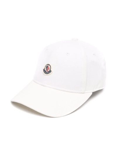 Moncler Logo-patch Cotton Baseball Cap In White