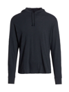 Rag & Bone Flame Drawstring Hoodie In Navy