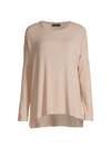 Natori Long-sleeve Knit Pullover In Sandstone