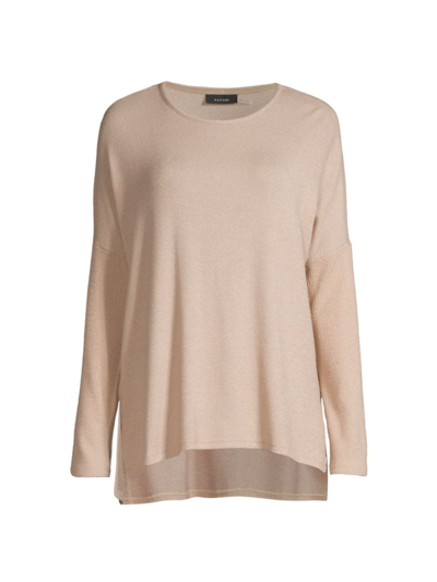 Natori Long-sleeve Knit Pullover In Sandstone