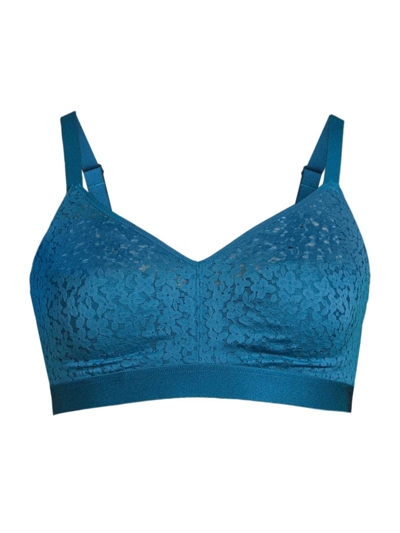 Chantelle Wirefree Lace Bra In Myrtle Blue