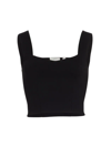 A.l.c Jordana Sweetheart Knit Crop Top In Black