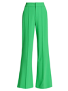 Alice And Olivia Dylan High-waisted Wide Leg Pants In Garden Green