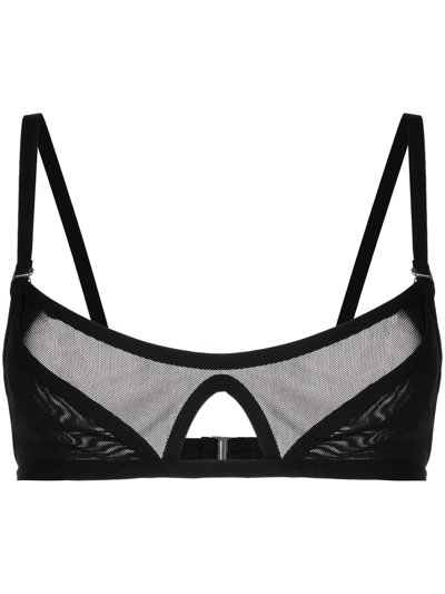 Dion Lee Black Shadow Mesh Bra