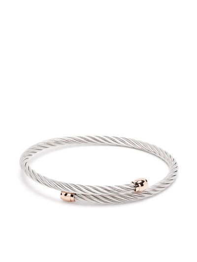 Charriol Celtic Rope-detail Bangle In Silver