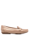 Geox Annytah Horsebit-detail Loafers In Neutrals