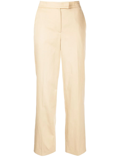 Twinset Straight Leg Trousers In Yellow