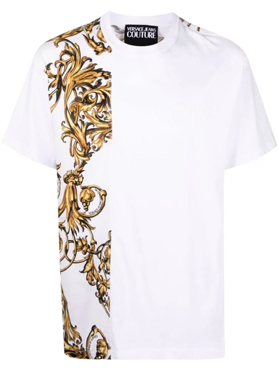 Versace Jeans Couture Regalia Baroque Print T-shirt In White