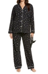 Pj Salvage Flannel Pajamas With Headband In Smoke