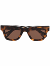 Jacquemus Nocio Wayfarer-frame Acetate Sunglasses In Brown
