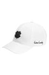 Black Clover Soft Luck Baseball Cap In White