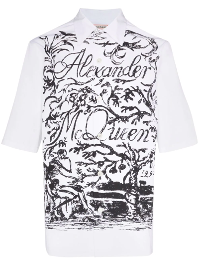 Alexander Mcqueen Shirt With Painted Blake In White