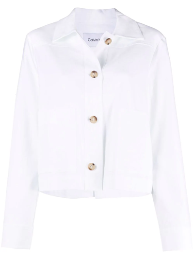 Calvin Klein Front-button Fastening Jacket In White