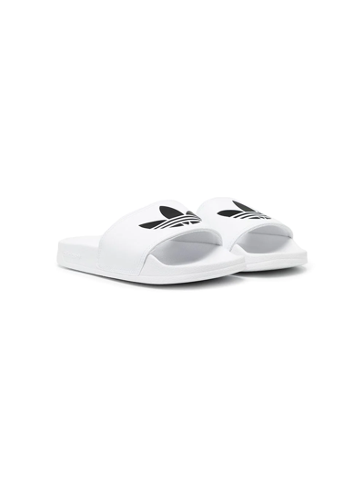 Adidas Originals Kids' Adilette Lite Sport Slide In White