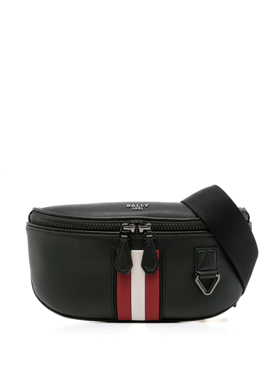 Bally Men's Trainspotting Leather Crossbody/belt Bag In Black