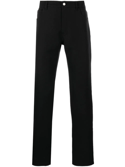 Courrèges Mid-rise Straight-leg Trousers In Black
