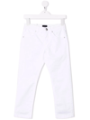 Fay Five-pocket Cotton Chinos In White