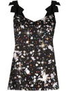 VIKTOR & ROLF CONFETTI SPARKLE-PRINT CAMISOLE TOP