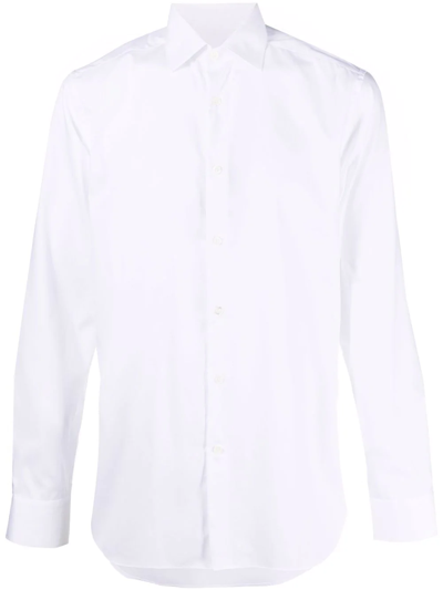 Corneliani Long-sleeve Buttoned Shirt In White